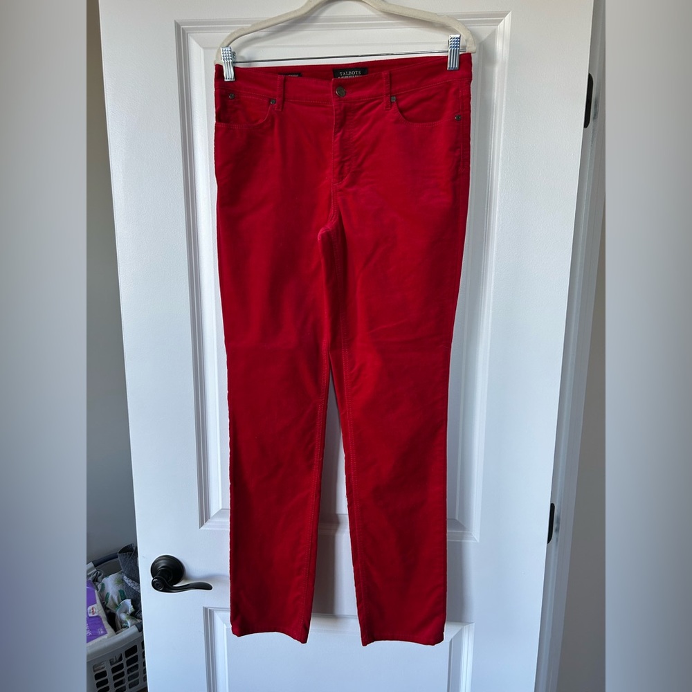 Talbots Velveteen Straight Leg Pants